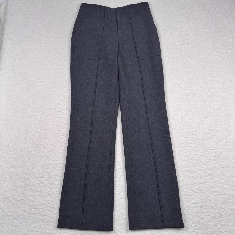 Kallmeyer New York Pants Womens 2 Wide Leg Split Hem‎ High Rise Gray Career USA